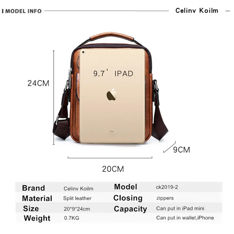 Celinv Koilm мужская сумка знаменитый дизайнерский мужской плечевой мессенджер сумки