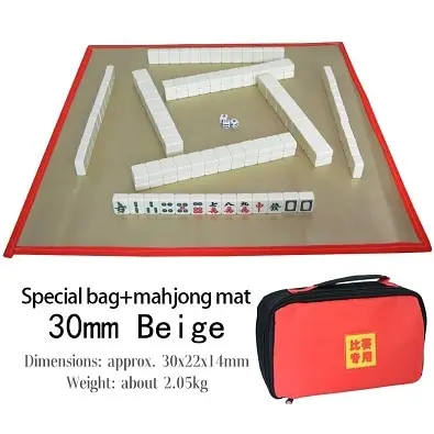 Tradicional jogo mahjong chinês para viagens em família, jogo de tabuleiro  portátil com telhas tradicionais, 144pcs - AliExpress