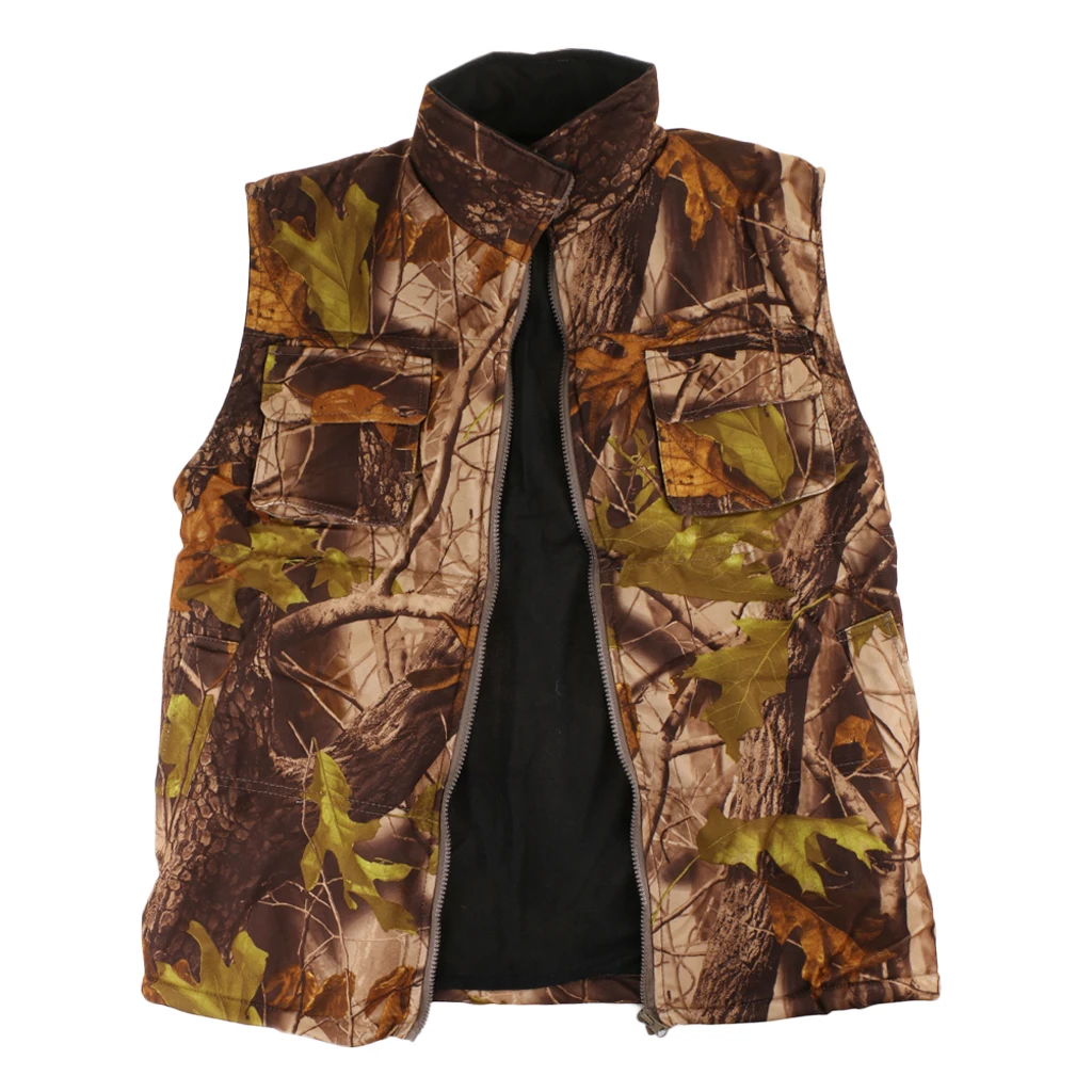 Men`s Lightweight Camouflage Vest - Super Comfortable and Thermal Warm Fleece Hunting Waistcoat