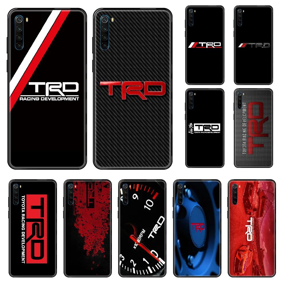 Чехол для телефона с логотипом автомобиля TRD Xiaomi Redmi Note S2 4 5 6 7 8 A S X Plus Pro черный