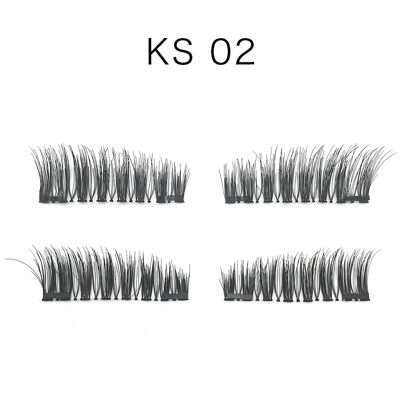 KS02 двойной магнит накладные клей для ресниц-Бесплатные магнитные накладные ресницы ферритовый магнетизм ресницы модный стиль хит продаж 1