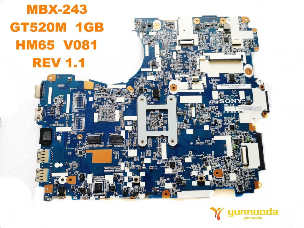 Оригинальная материнская плата для ноутбука SONY MBX-243 MBX-243 GT520M 1GB HM65 V081 REV 1,1 протестированная хорошая