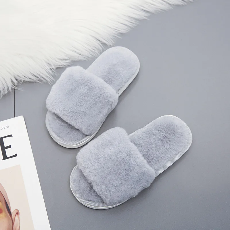 Kids Slippers Faux Fur Child girls plush slippers Home Indoor children Shoes Flat cute kid Baby Shoes for Girls Boys Sandal for girl Children's Shoes