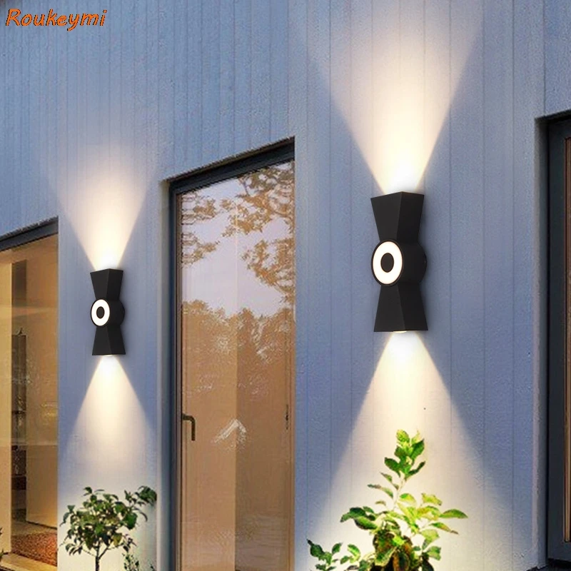 LED aluminum wall lamp bathroom waterproof porch outdoor balcony light terrasse exterieur garden
