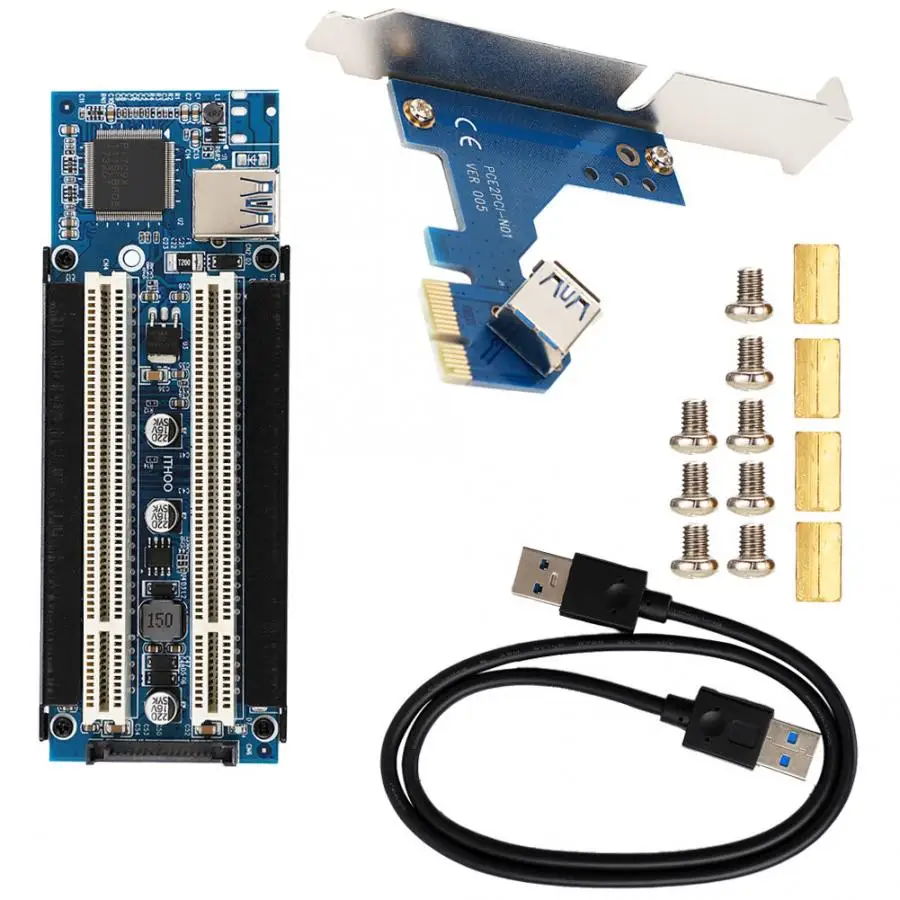 PCI-E для двойной Райзер-карта PCI расширение адаптера для WIN2000/XP/Vista/7/8/Linux