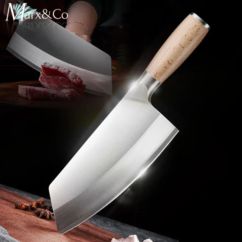 Мясницкий кухонный нож шеф-повара измельчитель мяса 7 дюймов 7Cr17 из нержавеющей