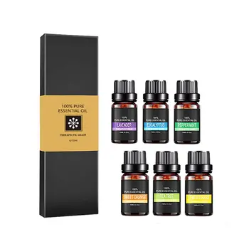 

6bottles of Essential Oils 100% Pure Natural Aromatherapy Therapeutic Aroma Diffuser Burner Essential Oils