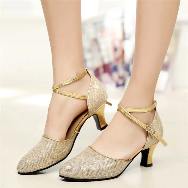Women Ballroom Tango Latin Salsa Dancing Shoes Sequins Shoes Social Dance Party Shoe for WomenLadiesGirlsTango Salsa #2g29 (17)