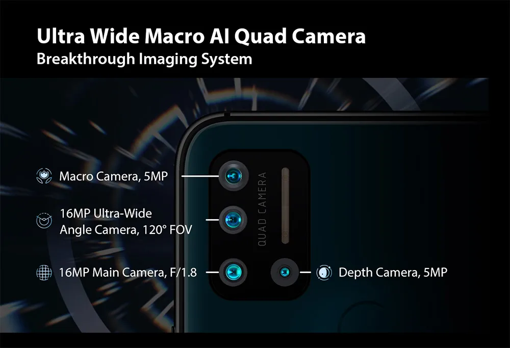 In Stock UMIDIGI A7 Pro Global Version Phone Quad Camera Android 10 OS 6.3 FHD+ Full Screen 64GB/128GB ROM LPDDR4X Octa Core