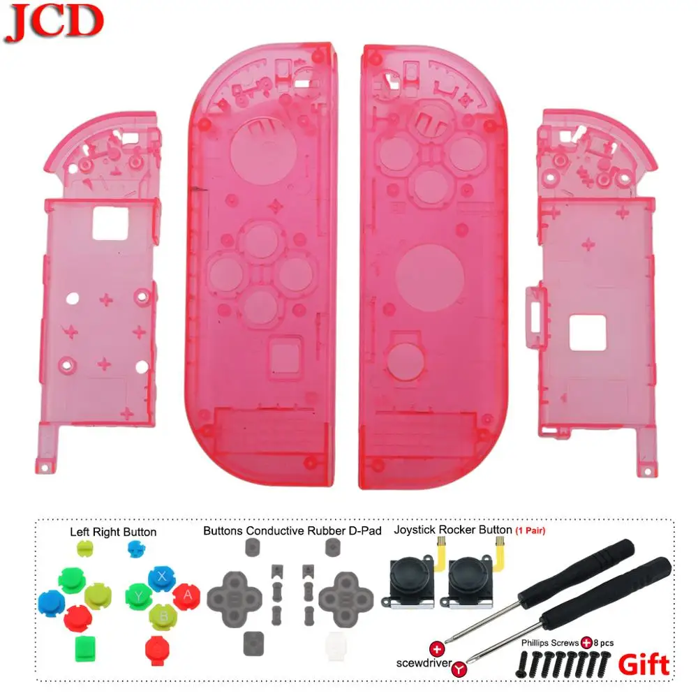 JCD для kingd корпус чехол для переключателя контроллер NS для Joy-Con игровая Консоль оболочка Кнопка аналоговый проводящий резиновый D-PaD - Цвет: No1