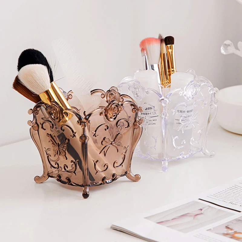 Креативная резная коробка для хранения косметики в стиле ретро настольный