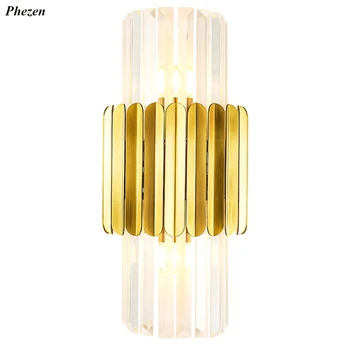 

Nordic Light Crystal Wall Sconce LED Crystal Wall Lamp Modern Lights For Living Room European Light Fixtures Aisle Stair