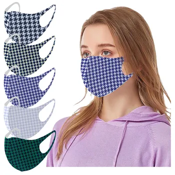 

Adult Unisex Plaid Printed Face Mask Washable Reusable Outdoor Dustproof Face Nose Cover Masks mascarilla reutilizable #121