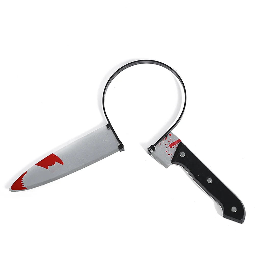 1 шт. Хэллоуин хитрые повязки на голову пластиковые игрушки головные уборы Ножи Ножницы Хэллоуин украшения инструменты приколы игрушки приколы повязка на голову Забавный подарок