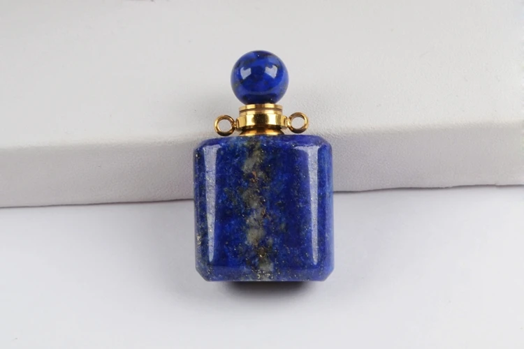 3Pcs Lapis BOROSA дизайн 3 шт. Gild Lapis разнообразные натуральные камни флакон духов розовый белый кварц соединительные украшения для ожерелья WX1188 - Окраска металла: 3Pcs Lapis