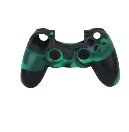 Камуфляж PS4 чехол противоскользящий для Playstation 4 PS4/PS4 Slim/PS4 Pro игровой контроллер Мягкий силиконовый чехол защитный чехол - Цвет: Green-Black2