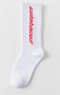 1 Носки с героями мультфильмов, английские буквы, seseqeleg, cos off white, дышащие, компрессионные, черные, для женщин и мужчин, длинные, плотные носки, крутые, хлопковые, medias - Цвет: 1