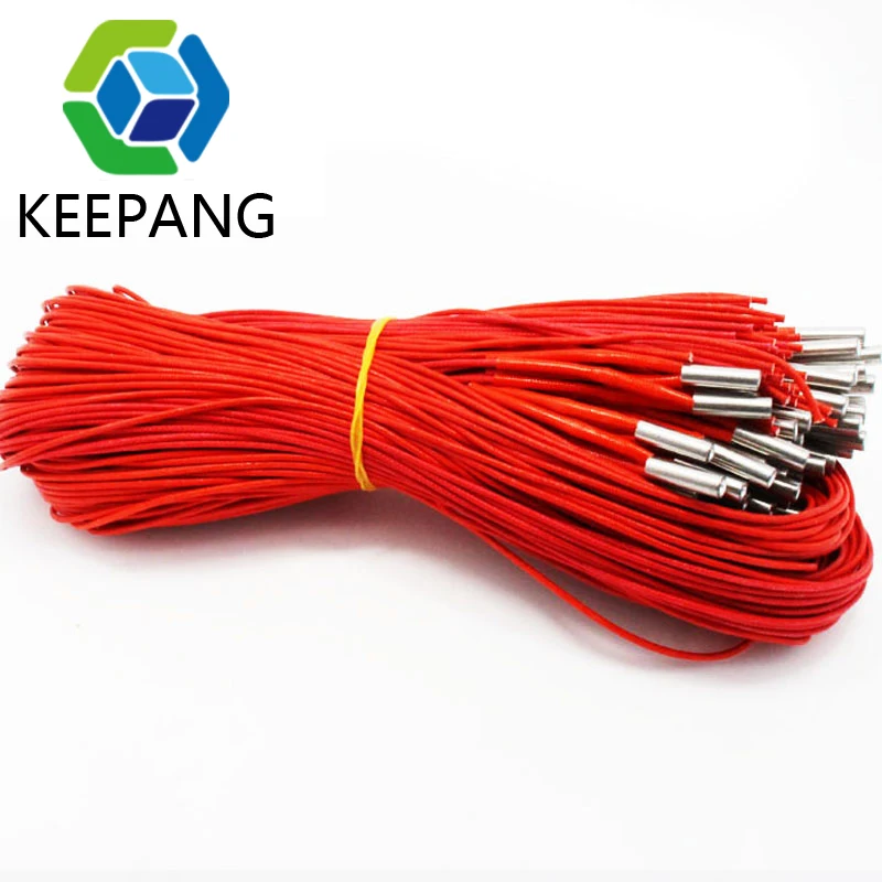 5 шт. патронного нагревателя Reprap 12V 24V 40W 6 мм * 20 Керамика картридж кабель Длина 100 см