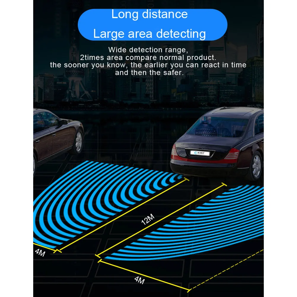 Автомобиль зеркало для слепой зоны обнаружения Сенсор предупреждение о безопасности Системы Универсальный Предупреждение на дальние расстояния