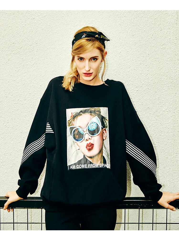 AOFULI L~ 4XL 5XL толстовка с длинными рукавами и нашивками с героями мультфильмов большой размер женский пуловер рубашка рукава «летучая мышь» уличная одежда футболки A4071