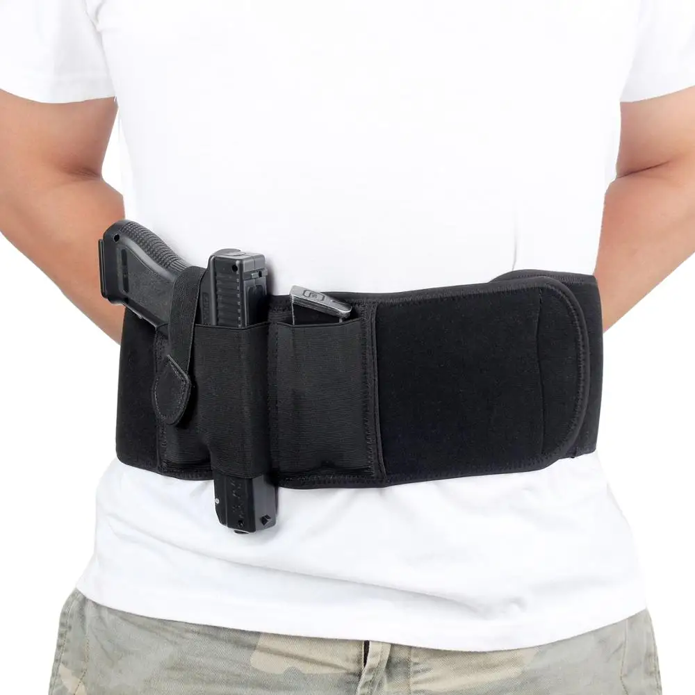 Belly Band Gun Holster Concealed Carry Elastic Band Holster Concealed