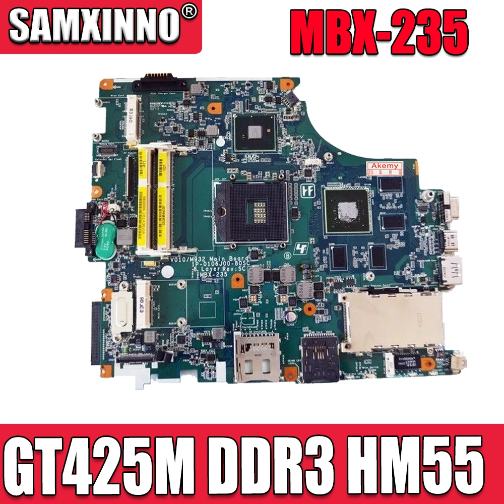 Материнская плата SAMXINNO MBX-235 1P-0107200-8011 A1796418B для ноутбука Sony VAIO VPCF GT425M DDR3 HM55