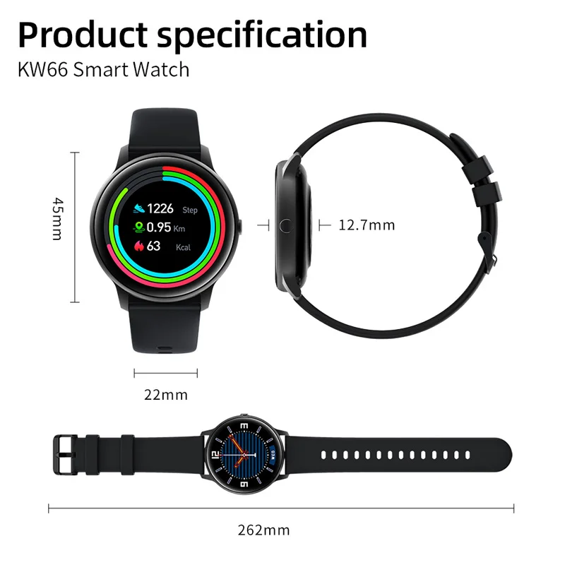 IMILAB KW66 Смарт часы Bluetooth 5 0 SmartWatch сердечного ритма шагомер спорт фитнес трекер IP68