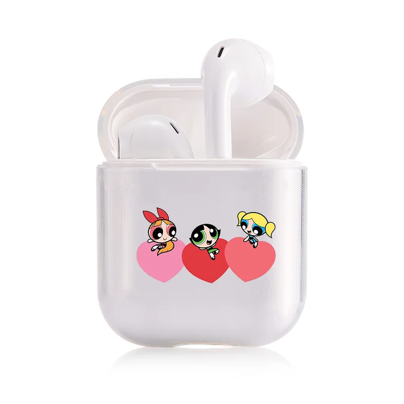 I301728 Чехлы для наушников для Apple Airpods 1/2, силиконовый защитный чехол, аксессуары, милый цветок, Powerpuff, полицейский шлем для девочек - Цвет: I301728