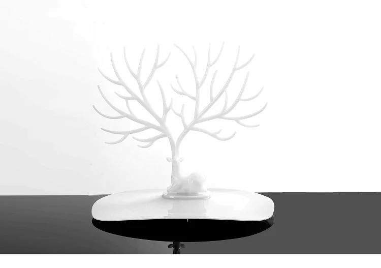Креативное ожерелье с олененком, подставка для украшений, дисплей, рамка, рога, ювелирная рамка, браслет, серьги, Подвеска, стойка для хранения ювелирных изделий - Цвет: Small white