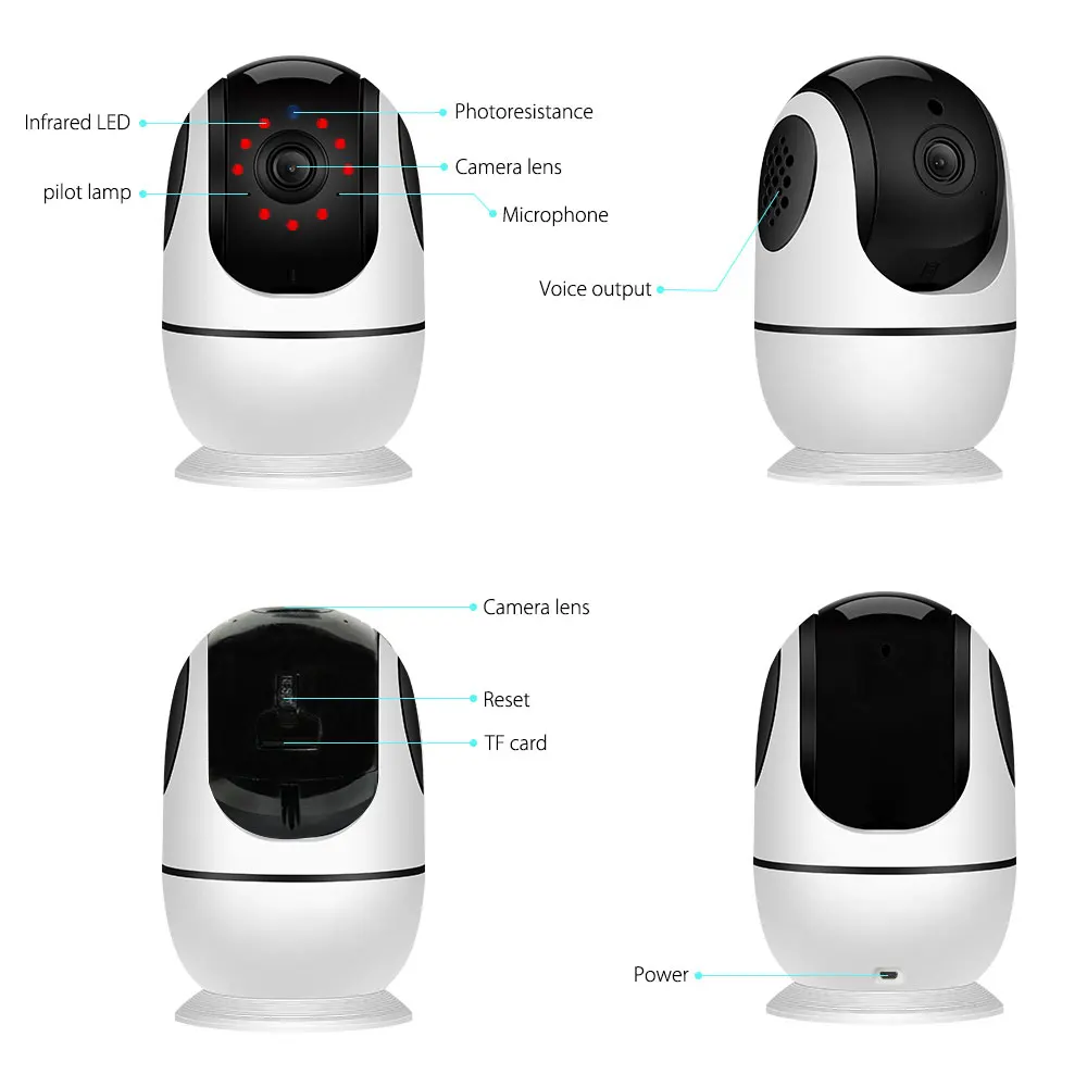 

1080P IP Camera Wireless Home Security Camera Two-way Audio Surveillance Camera Wifi Night Vision CCTV Camera IPC360
