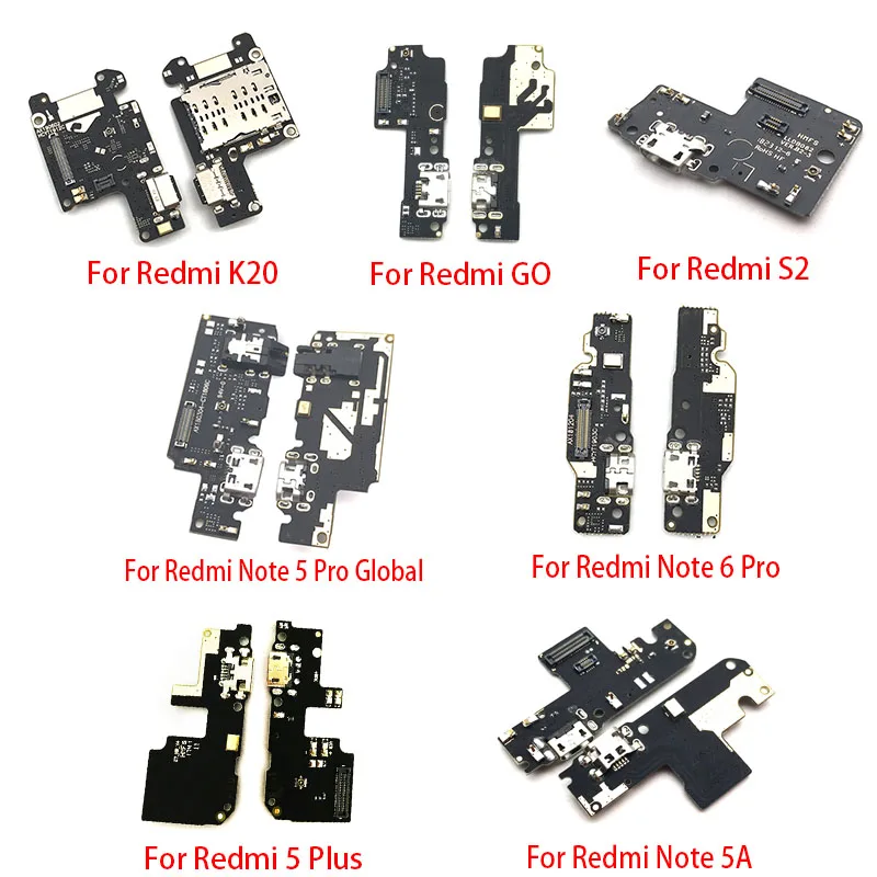 Плата зарядного устройства PCB Flex для Xiaomi Redmi K20 GO S2 7A Note 6 7 5A 5 Pro Global USB порт разъем док-станция зарядный ленточный кабель