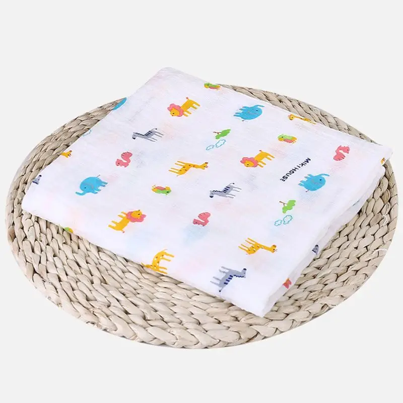 Soft Muslin Baby Swaddles Newborn Wrap Blankets Bath Gauze Infant Sleepsack Mat