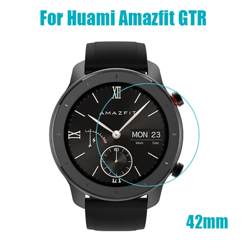 Защитная закаленная пленка для умных часов AMAZFIT GTR 42/47 мм полноэкранный 2 5D 9H