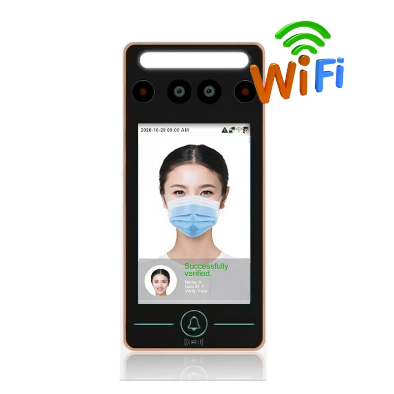 ZK WIFI-luz Visible TCP/IP, biométrico, reconocimiento Facial de Palma, tarjeta RFID, máquina de tiempo de asistencia, sistema de Control de acceso de puerta