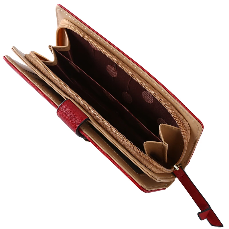 Women Long Clutch Wallet Large Capacity Wallets Female Purse Lady Purses Card Carteras Zipper Purse Strap Money Bag