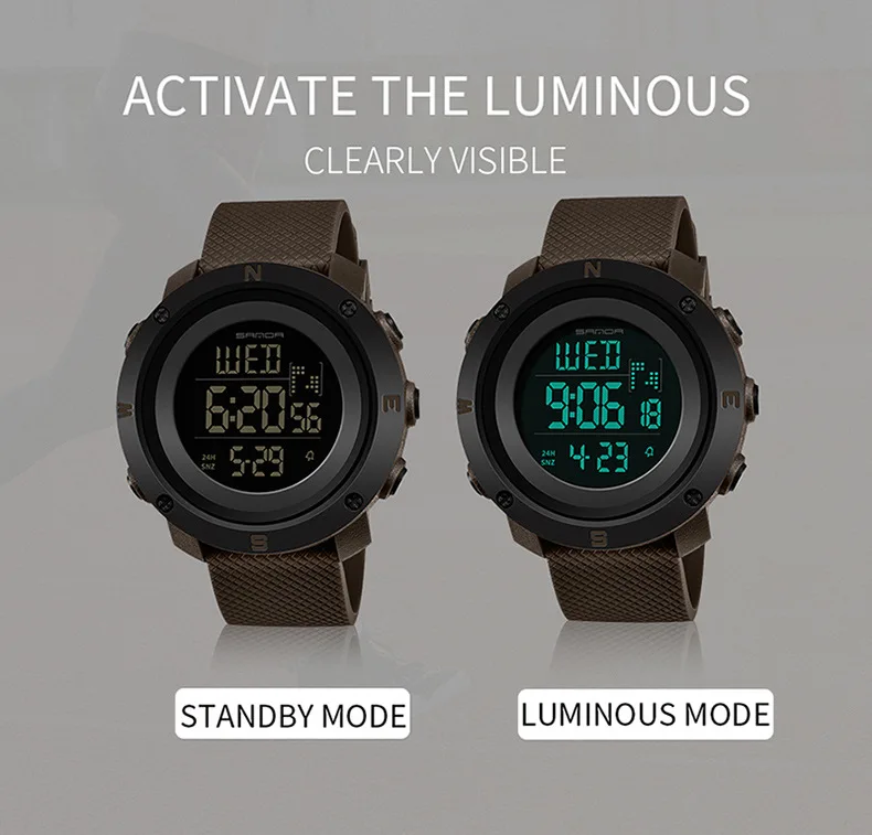 Reloj Hombre, светодиодный, цифровые, женские часы, Роскошные, аналоговые, цифровые, для улицы, военные, спортивные, светодиодный, водонепроницаемые, спортивные часы, Reloj Mujer