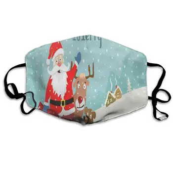 

Trendy Mask Reusable Anti Dust Face Mouth Cover Green Plant Cactus Mask Warm Windproof