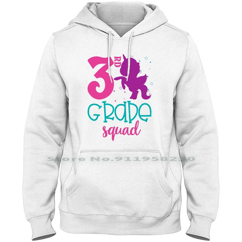 3Rd Grade Squad Unicorn Felpa Con Cappuccio Maglione Cotone Scuola Materna 3A Qualità Insegnamento Tribù Stanco Squad Grade Quad Nico Corn Uni Ten