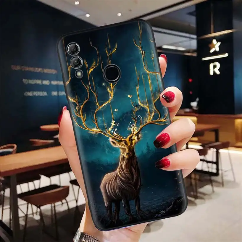 Волшебный с изображением лисенка, кран сова черный чехол для huawei Y9 Y5 Y6 Y7 Honor 10 9 Lite 9X8X8 S 8A фотоаппаратов моментальной печати 7S 7A 10i 20i V20 для телефона с бумажником и Ca - Цвет: BD055-1