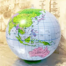16 Polegada globo inflável mundo terra oceano mapa bola geografia aprendizagem educacional praia bola crianças geografia suprimentos educativos