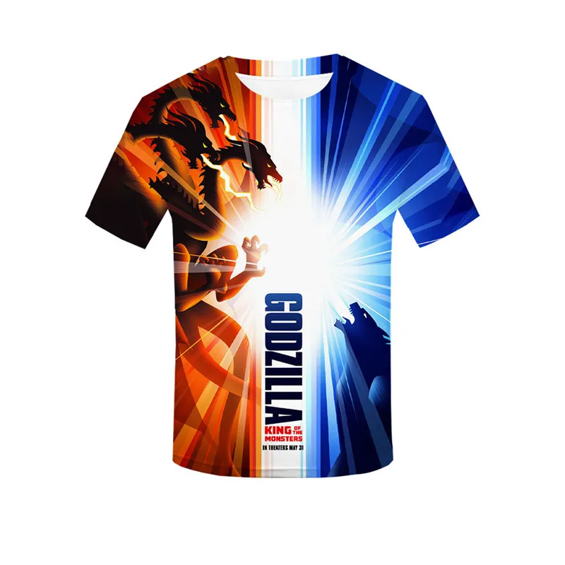 

3D T Shirt Men Women Popular Movie Godzilla 2 King of Monsters T Shirt Streetwear Short Sleeve High Quality Casual O-neck Tees