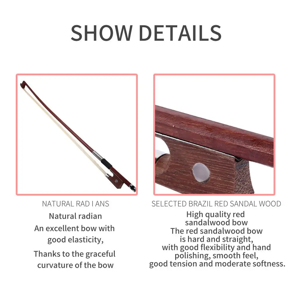 Практика лук восьмиугольная Bow1/4 1/8 скрипка практика лук Прочный Музыкальные инструменты скрипки лук аксессуары для скрипки