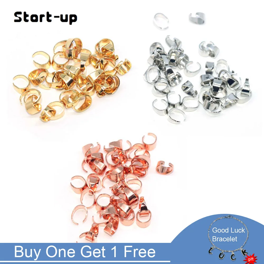 

300pcs/lot Clasps Hook Clips Bails Connectors Charm Bail Beads Supplies Jewelry Making Components Melon Seeds Buckle Pendants