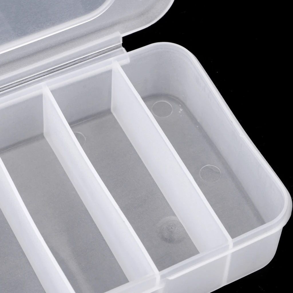 5 Cells Transparent Tackle Box Fishing Lure Bait Hook Swivel Storage Case Fishing Tackle Box Fishing Accessories Holder