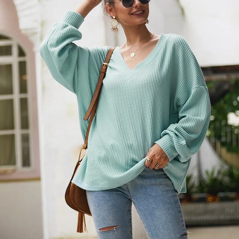 Autumn fashion tops large size women's 5XL 6XL 7XL 8XL 9XL sexy deep V-neck long-sleeved bust 138CM