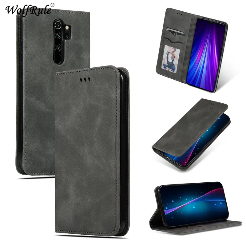 Магнитный поглощающий кожаный флип-чехол для Xiaomi Redmi Note 8 Pro, чехол-кошелек, держатель для карт, чехол-подставка для Redmi Note 8 Pro 6,53"