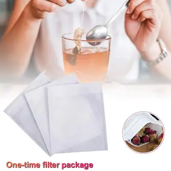 

100Pcs Teabags Tea Bags Infuser With String Heal Seal Filter Paper 6 x 8CM Food Grade Empty Scented Tea bags For Dropshipping