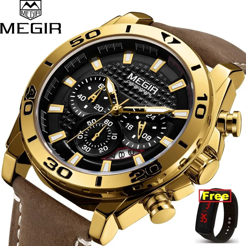 Relojes MEGIR часы мужские модные спортивные кварцевые мужские часы, наручные часы лучший бренд класса люкс водонепроницаемые часы Relogio Masculino