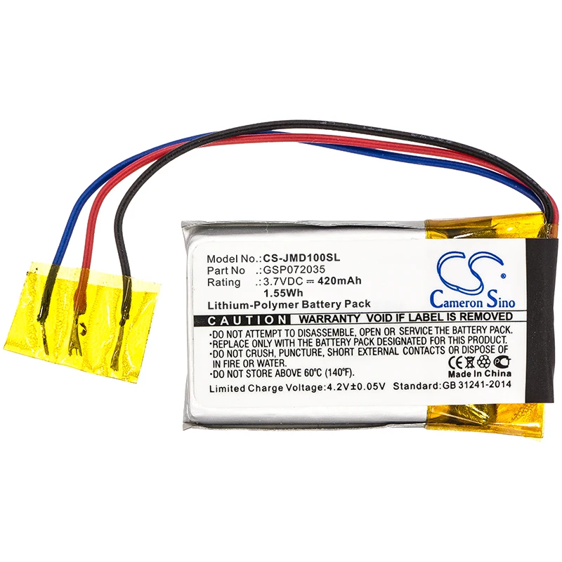 Аккумулятор Cameron Sino 420 мАч GSP072035 для JBL GO FF Go JBLGOBLK|Цифровые аккумуляторы| |