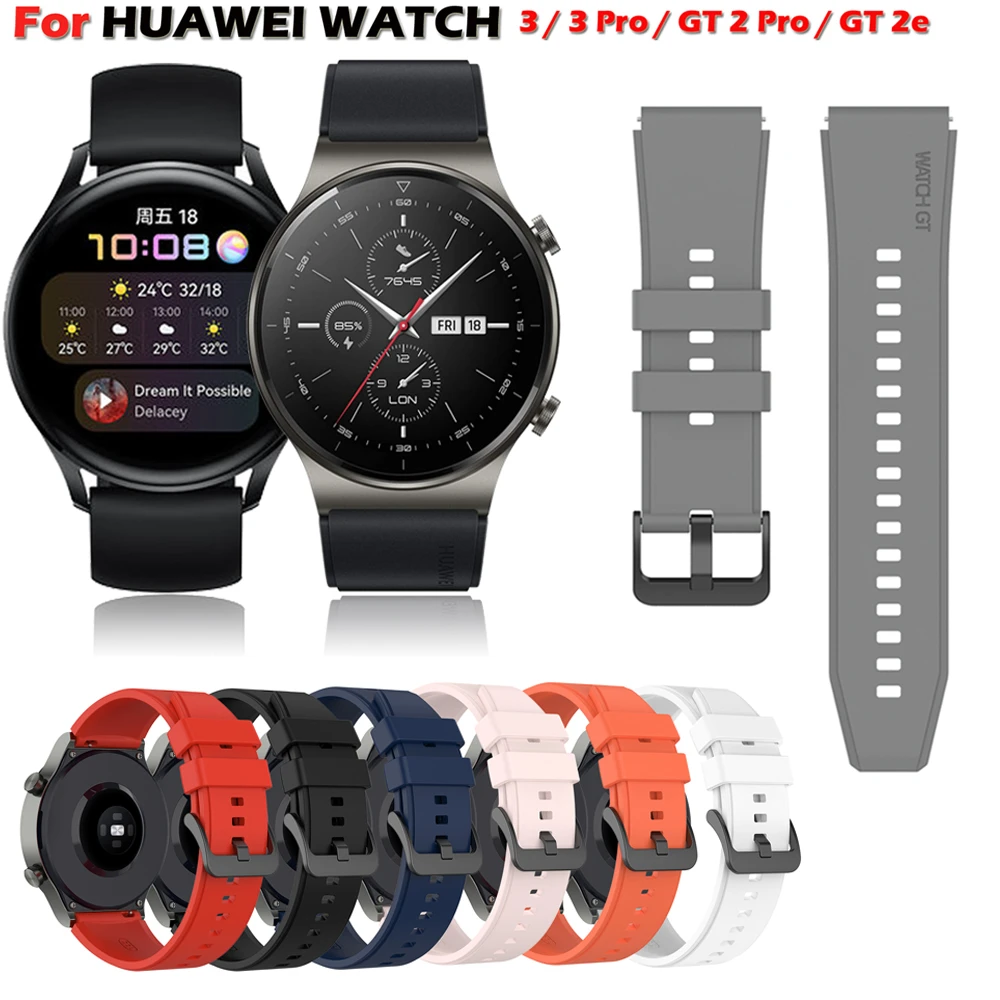 Ремешок силиконовый для Huawei Watch GT 2 Pro браслет 46 мм Gt 2e 3 | Наручные часы